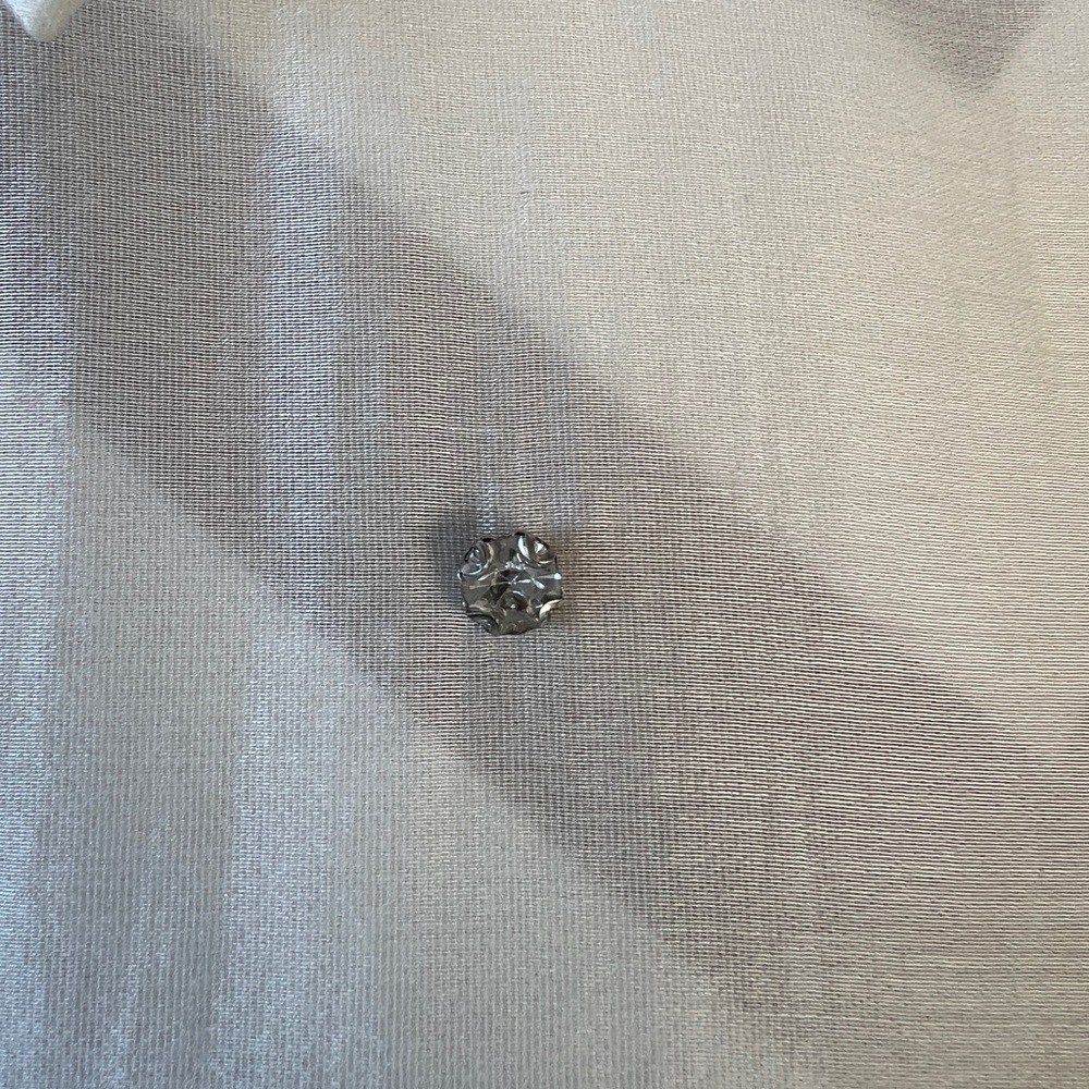 NWT!! Zara Oyster White Ecru Semi Sheer Shirt Blouse With Jewels Size L - Picture 8 of 14